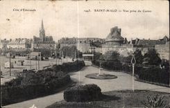 CPA Saint Malo Vue Prise du Casino Train