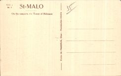 CPA Saint Malo Sur les Remparts la Tour de Bidouane