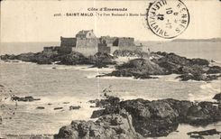 CPA Cote Emerald Saint Malo the Fort National one has High tide