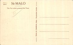 CPA Saint Malo Le Fort qui Protegeait La Ville