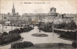 CPA Saint Malo Vue Prise du Casino Train 