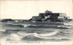 CPA Saint Malo Le Fort National par Grosse Mer