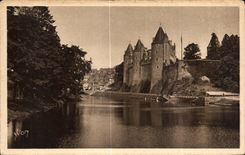 Los bordes suaves de CPA Francia Bretana Josselin (Morbihan) de expulsan y el castillo del vle