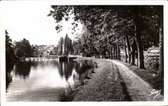 CPA Josselin (Morbihan) el rio expulsan la trayectoria de la remolque y el castillo esplendido