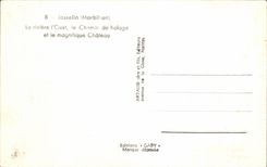 CPA Josselin (Morbihan) el rio expulsan la trayectoria de la remolque y el castillo esplendido