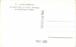 CPA Josselin (Morbihan) el rio la trayectoria de la remolque y el castillo esplendido