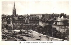 St Malo de CPA los puertos St Vincent y el castillo