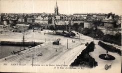 Santo Malo Panarama de CPA hacia el santo Vincent de las puertas y la torre del castillo