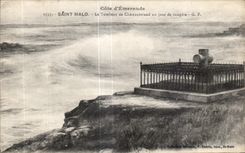 CPA dimensiona a santo Malo de Emervaude la tumba de Chateaubriant un dia de tormenta