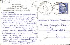 CPA Sant Malo dimensiona la esmeralda en Bretana las paredes y el estuario de el rancio