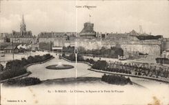 St Malo de CPA el castillo el jardin publico y la puerta St Vincent