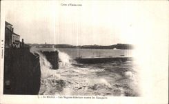 St Malo Vaguenesses de CPA que se rompe contra las paredes