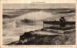 Santo Malo (Bretana) de CPA la tumba de Chateaubriant un dia de tormenta