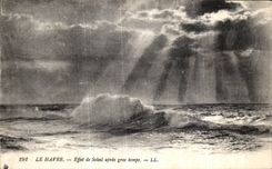 CPA Le Havre Effet de Soleil apres gros temps