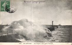 CPA Le Havre Le Digue per gros temps