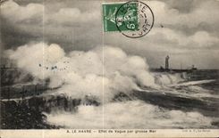 CPA Le Havre Effet de Vague per grosse Mer