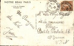 CPA nuestra Paris hermosa Arc De Triomphe triunfal