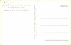 CPA St Servan En Brelagne La Cote D Emerovde Coucher de Soleil sur la Tour Solidor