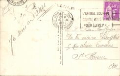 CPA Paris I Arc De Triomphe visto de noche