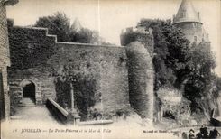 CPA Josselin la puerta Postern y marcha de Ville