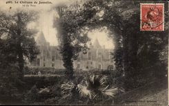 CPA el castillo de Josselin visto del parque
