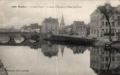 CPA Pontivy the Quay has Arcol the Case Epargne and I Post office building