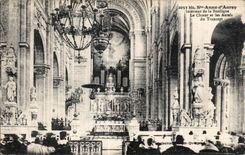 CPA Sainte Anne Interior Auray of the Basilica Chorus and Furnace bridges of the Transept organ