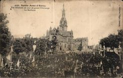 CPA Sainte Anne Auray View a day of great Pilgrimage the Basilica