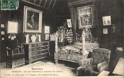 CPA Josselin uno de los cuartos tiene castillo de Coucher