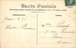 CPA Josselin uno de los cuartos tiene castillo de Coucher