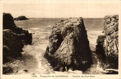 CPA Presquille de Quiberon Couloir de Port Bara