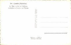 CPA Josselin el isolee de la torre del castillo a la derecha la Campana-torre de la iglesia
