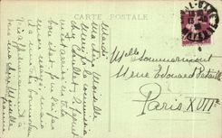 Calle Bretana de la mujer mayor de CPA Josselin de los treinta