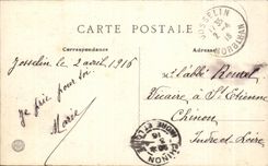 CPA Josselin interior de iglesia de I la Virgen milagrosa