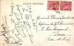 CPA Sainte Anne Auray the Fountain and the Basilica Monument raised with the memory