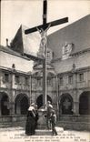 CPA Sainte Anne Auray the cross of Clotre young people prick