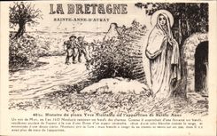 CPA Brittany Sainte Anne Auray Histoire of rain Yves Nicolazic or I appearance of Sainte Anne