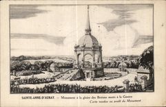 CPA Sainte Anne Auray Monument with the glory of Breton died with the War Chart sold with the profit of the Monument