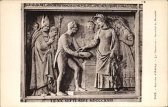 CPA Sainte Anne Auray Chartreuse Low relief of the mausoleum