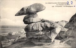 CPA La Bretagne Pittorresque Les Rochers bizarres Tregastel Le Champignon