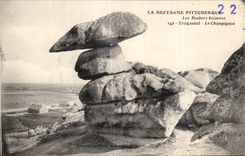 CPA La Bretagne Pittorresque Les Rochers bizarres Tregastel Le Champignen