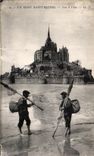 CPA Le Mont Saint Michel Vue a I Est pecheurs 