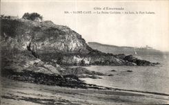 CPA St Cast La Pelite Corbiere Au loin le FOrt Lalatte