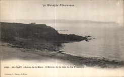 CPA St Cast Gareve de la Mare l Entree de la bale baie de La Fresnaye