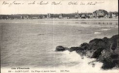 CPA Saint Cast La Plage a maree haute