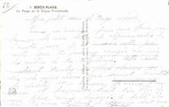 CPA Berck Plage La Plage et la Digue Promenade