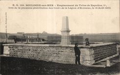 CPA Boulogne on Sea Site of the Throne of Napoleon 1st