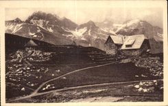 CPA Lautaret Le Alpine Garden and the chain of Galibier