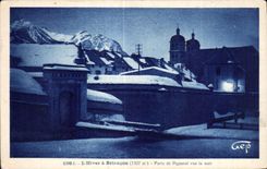 El invierno de CPA tiene Briancon Porte de Pignerol considerado la noche