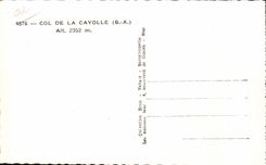 CPA Col de La Cayolle